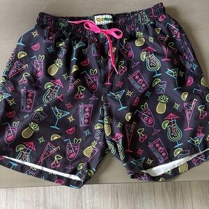 Tipsy Elves Neon Cocktail Print Men's Shorts